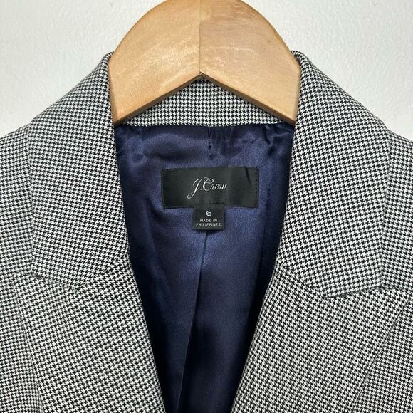J. Crew Women’s Traditional Houndstooth Single Button Peplum Blazer - Picture 6 of 14